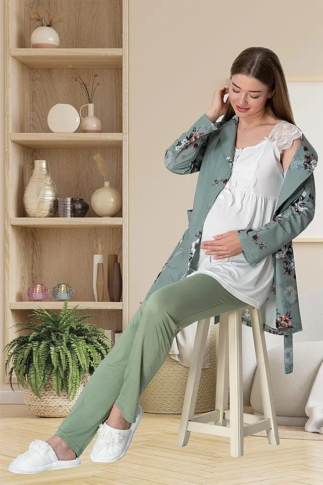 Elisa Sabahlıklı Lohusa Pijama Takımı
