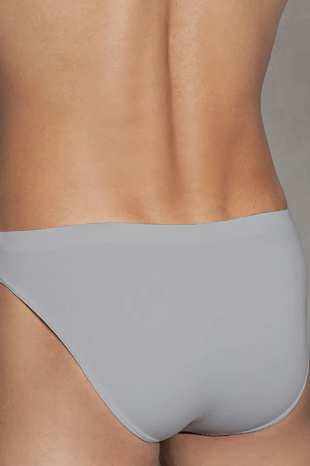 İnce Çizgili Gri Erkek Slip