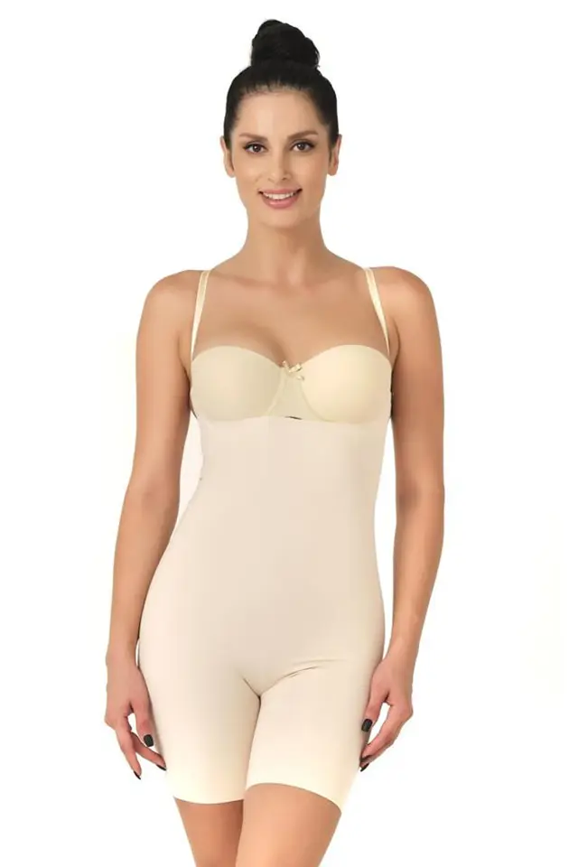 Lazer Kesim Göğsü Açık Ten Boxer Korse