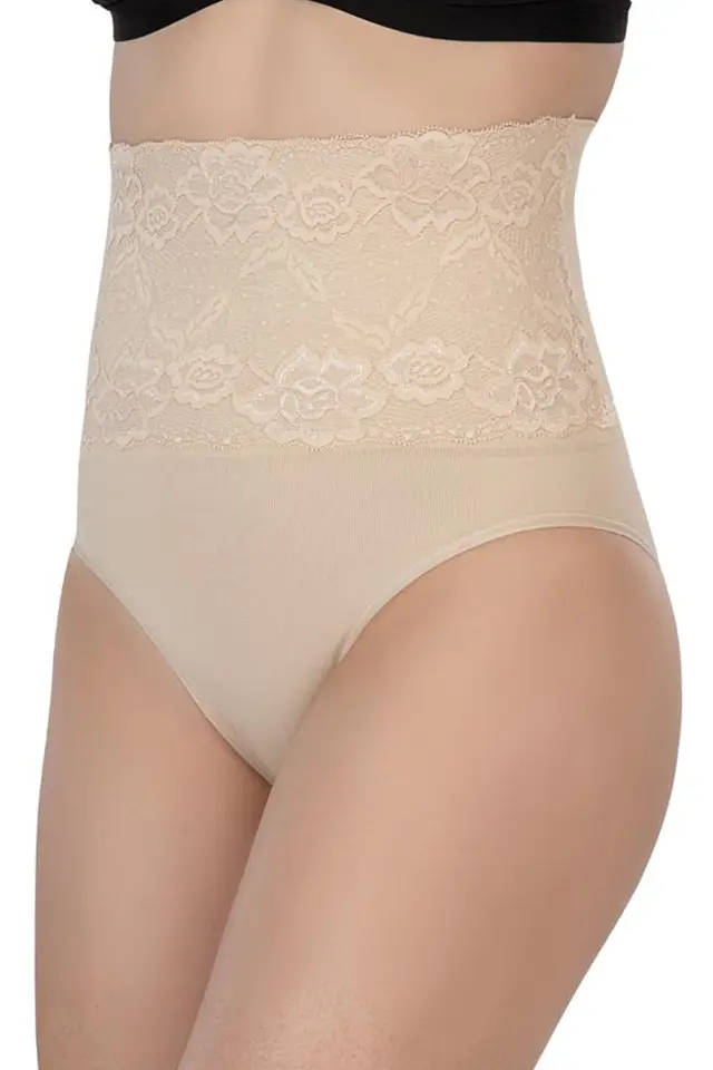 Önü Dantelli Yüksek Bel Slip Korse