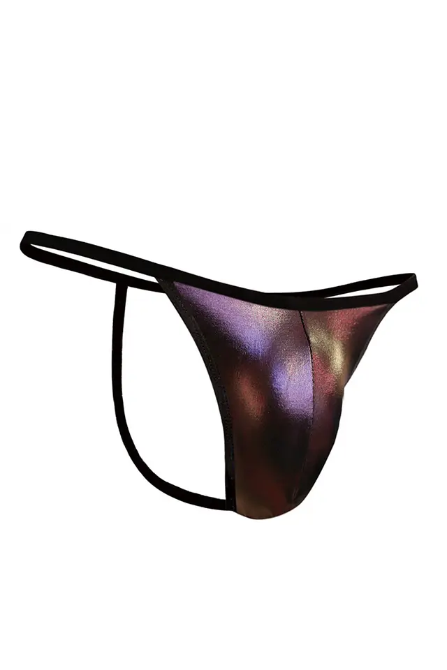 Parlak Bordo Erkek Tanga String
