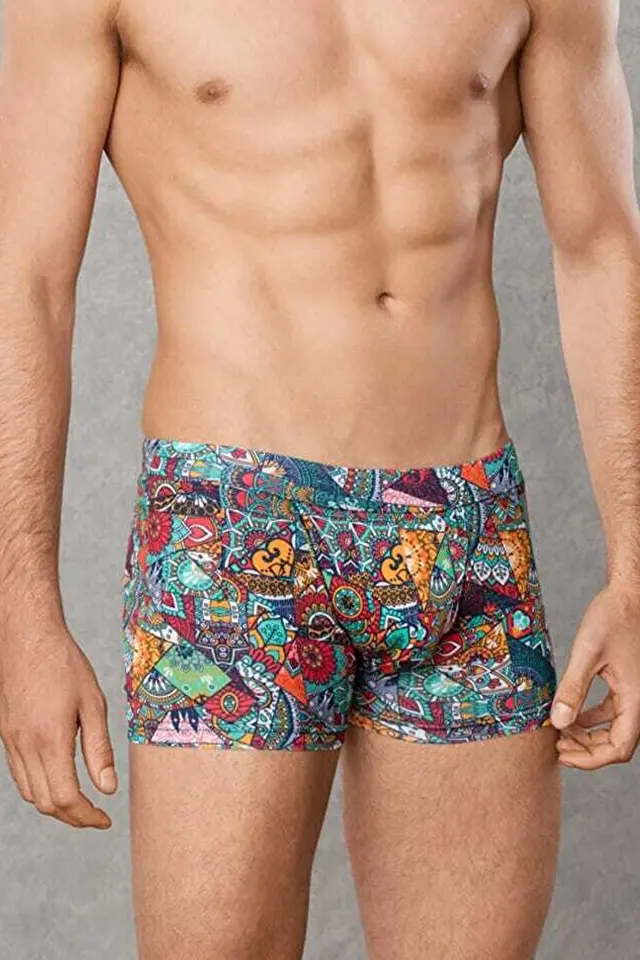 Patchwork Torbalı Modal Erkek Boxer