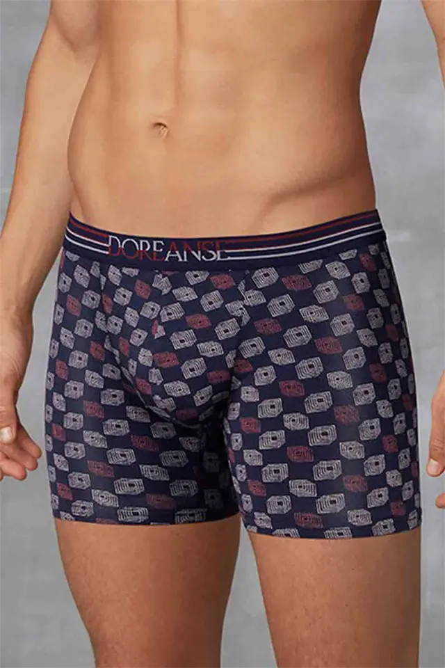 Yansıma Desenli Modal Erkek Boxer