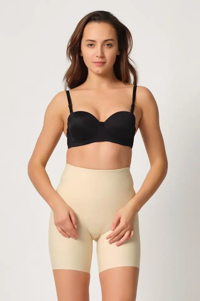Yüksek Bel Ten Boxer Lazer Korse