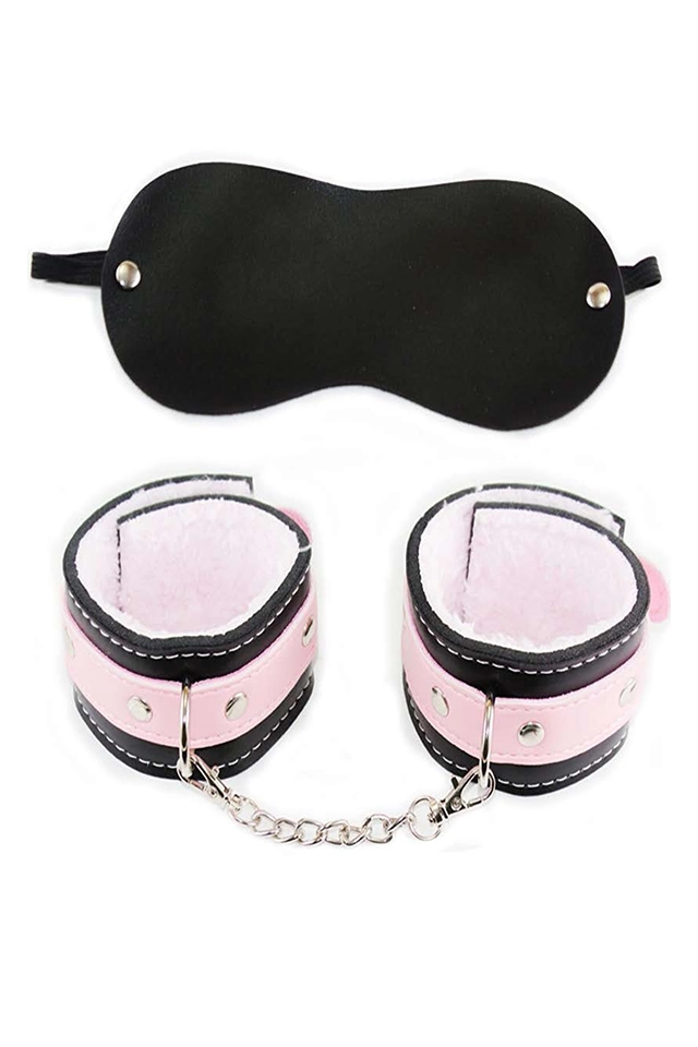Pembe Siyah Fantazi Kelepçe Maske